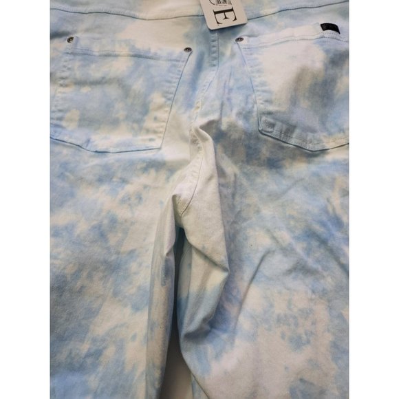 HUE U22465H Modern High Rise Tie Dye Skimmer Denim Leggings Size M Medium $58 - Picture 3 of 3